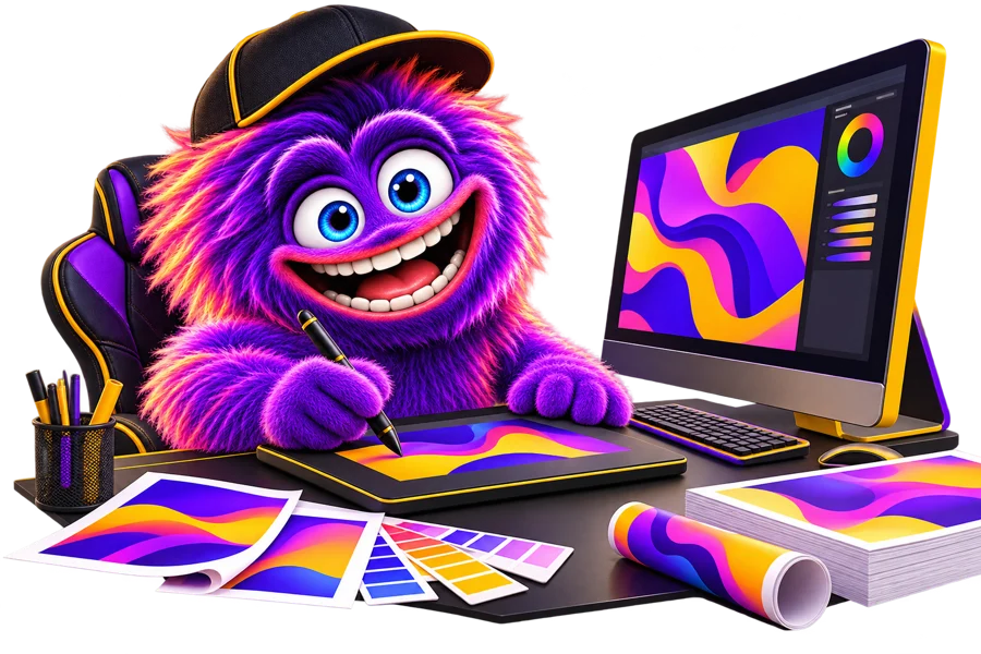 Mascote ADN — Design gráfico