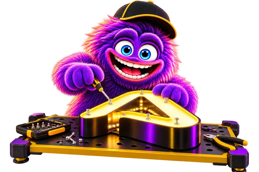 Mascote ADN — Reclames luminosos
